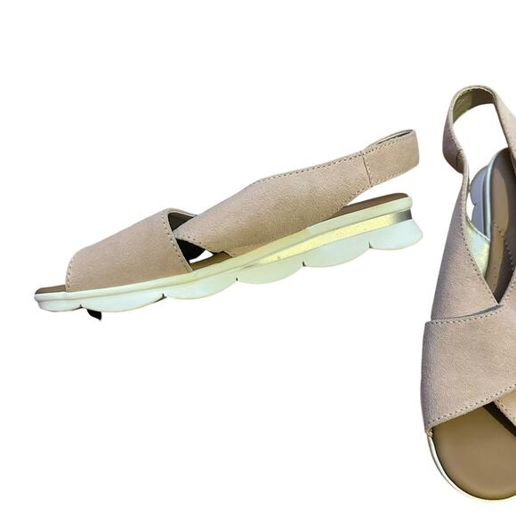 Ballet pink tan suede sandals - Picture 2 of 3